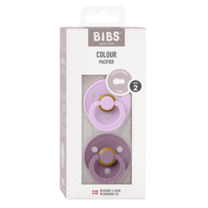 2-pack BIBS Colour rund sut str. 2 i latex. Violet Sky/Mauve
