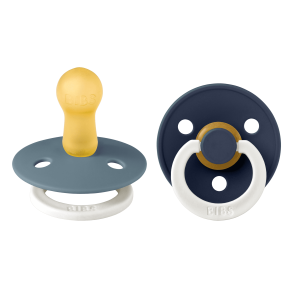 2-pack BIBS Colour rund sut str. 2. Petrol GLOW/Deep Space GLOW