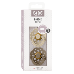 2-pack BIBS Boheme rund sut str. 1. Vanilla/Dark Oak