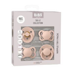 BIBS startpakke til nyfdte.  Try-it collection Str.1 i farven Blush