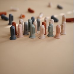 Mushie 2-pak. Finger Tandb�rste "Cambridge Blue/Sage"