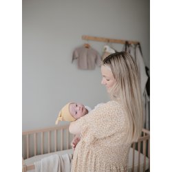 Mushie Baby Beanie hue "Mustard Melange"